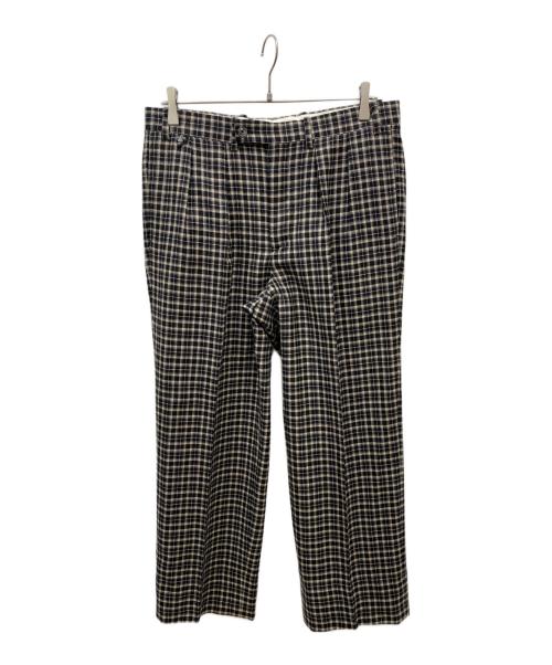 BERNARD ZINS（ベルナール ザンス）BERNARD ZINS (ベルナール ザンス) raspail ウールチェックパンツ ブラック サイズ:FR40の古着・服飾アイテム