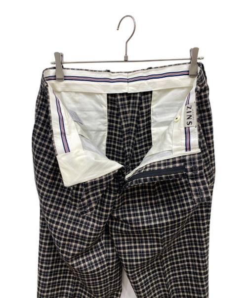 BERNARD ZINS（ベルナール ザンス）BERNARD ZINS (ベルナール ザンス) raspail ウールチェックパンツ ブラック サイズ:FR40の古着・服飾アイテム