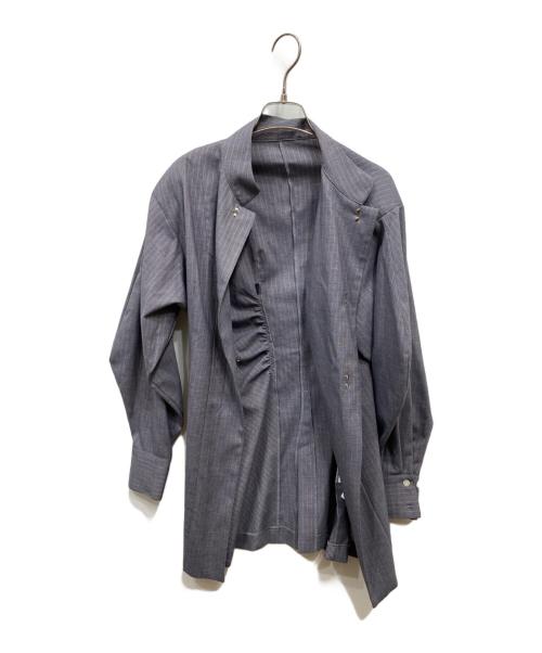 Ameri（アメリ）AMERI (アメリ) UND WAIST SHAPE SHIRT JACKET グレー サイズ:Ｆの古着・服飾アイテム