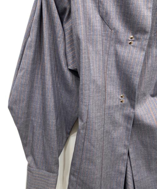 Ameri（アメリ）AMERI (アメリ) UND WAIST SHAPE SHIRT JACKET グレー サイズ:Ｆの古着・服飾アイテム