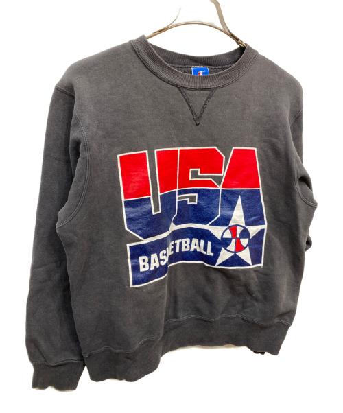 Champion（チャンピオン）Champion (チャンピオン) 90's 前Vプリントスウェット ブラック サイズ:Lの古着・服飾アイテム