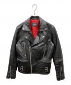 HORN WORKSホーンワークス）の古着「ライダースジャケット」｜ブラック