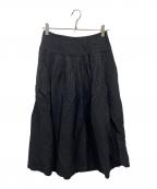 かぐれカグレ）の古着「リネン混スカート」｜ブラック