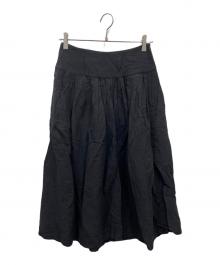 かぐれ（カグレ）の古着「リネン混スカート」｜ブラック