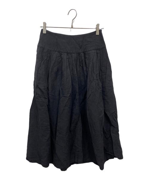 かぐれ（カグレ）かぐれ (カグレ) リネン混スカート ブラック サイズ:FREEの古着・服飾アイテム
