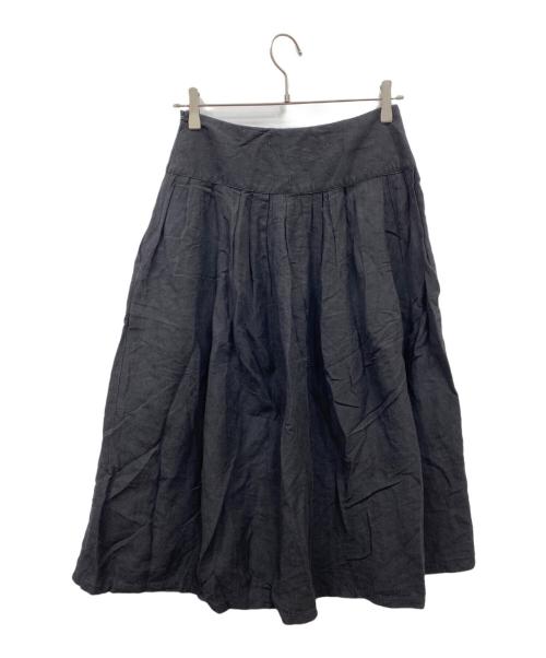 かぐれ（カグレ）かぐれ (カグレ) リネン混スカート ブラック サイズ:FREEの古着・服飾アイテム