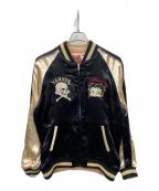 VANSONバンソン）の古着「スカジャン」｜ブラック×ピンク