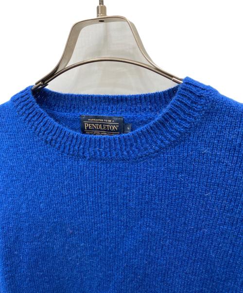 PENDLETON（ペンドルトン）PENDLETON (ペンドルトン) WASHABLE WOOL ニット ブルー サイズ:Ｌの古着・服飾アイテム