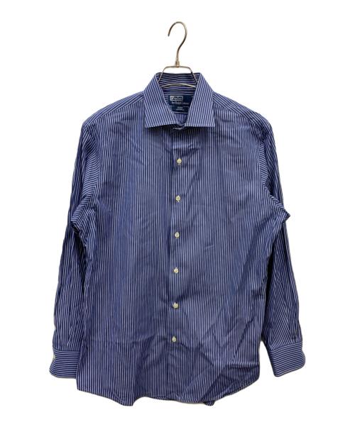 POLO RALPH LAUREN（ポロ・ラルフローレン）POLO RALPH LAUREN (ポロ・ラルフローレン) ストライプシャツ ブルー サイズ:43の古着・服飾アイテム