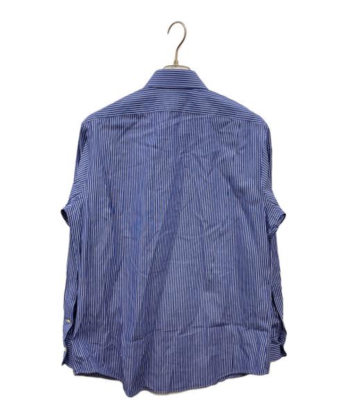 POLO RALPH LAUREN（ポロ・ラルフローレン）POLO RALPH LAUREN (ポロ・ラルフローレン) ストライプシャツ ブルー サイズ:43の古着・服飾アイテム