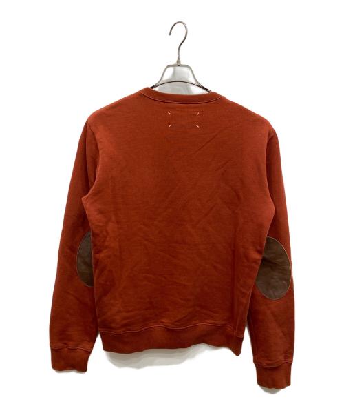 Maison Margiela 14（メゾンマルジェラ 14）Maison Margiela 14 (メゾンマルジェラ 14) レザーエルボーパッチスウェット ブラウン サイズ:48の古着・服飾アイテム