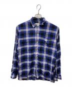 TOWN CRAFTタウンクラフト）の古着「50-60’sオンブレチェックシャツ」｜ネイビー×ブラック