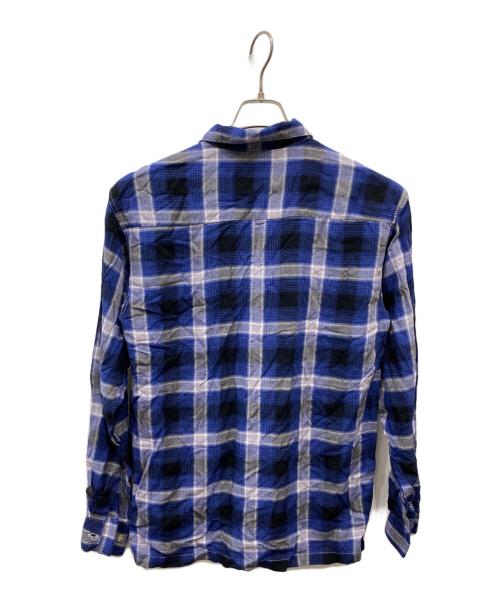 TOWN CRAFT（タウンクラフト）TOWN CRAFT (タウンクラフト) 50-60’sオンブレチェックシャツ ネイビー×ブラック サイズ:身幅実寸53cmの古着・服飾アイテム