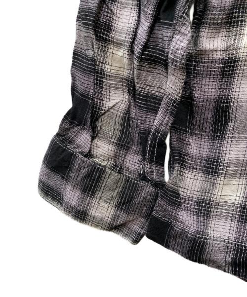 TOWN CRAFT（タウンクラフト）TOWN CRAFT (タウンクラフト) 50-60’sオンブレチェックシャツ ブラック×グレー サイズ: 身幅実寸53ｃｍの古着・服飾アイテム