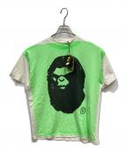 SAINT MICHAEL×A BATHING APEセントマイケル×ア ベイシング エイプ）の古着「BAPE SS TEE」｜ホワイト×グリーン
