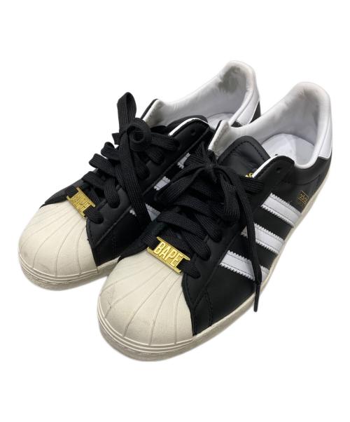 adidas（アディダス）adidas (アディダス) A BATHING APE (ア ベイシング エイプ) SUPER STAR 80S ブラック サイズ:24の古着・服飾アイテム