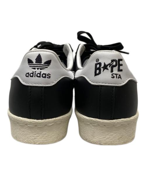 adidas（アディダス）adidas (アディダス) A BATHING APE (ア ベイシング エイプ) SUPER STAR 80S ブラック サイズ:24の古着・服飾アイテム