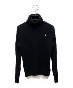 POLO RALPH LAURENポロ・ラルフローレン）の古着「カシミヤ混ハイネックニット」｜ブラック