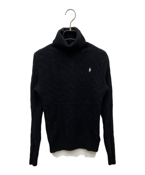 POLO RALPH LAUREN（ポロ・ラルフローレン）POLO RALPH LAUREN (ポロ・ラルフローレン) カシミヤ混ハイネックニット ブラック サイズ:XSの古着・服飾アイテム