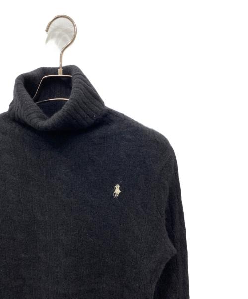 POLO RALPH LAUREN（ポロ・ラルフローレン）POLO RALPH LAUREN (ポロ・ラルフローレン) カシミヤ混ハイネックニット ブラック サイズ:XSの古着・服飾アイテム