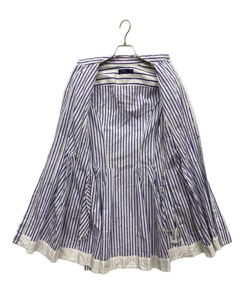 POLO RALPH LAUREN（ポロ・ラルフローレン）POLO RALPH LAUREN (ポロ・ラルフローレン) ストライプシャツワンピース ホワイト サイズ:2の古着・服飾アイテム