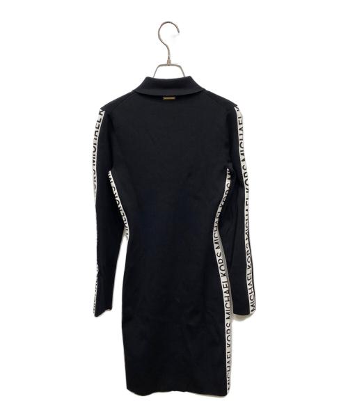 MICHAEL KORS（マイケル・コース）MICHAEL KORS (マイケル・コース) ロゴテープポロネックドレス ブラック サイズ:Sの古着・服飾アイテム