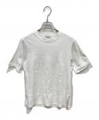 BALENCIAGAバレンシアガ）の古着「サイドスリットバックロゴTシャツ」｜ホワイト