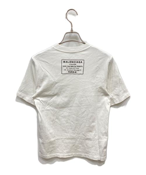 BALENCIAGA（バレンシアガ）BALENCIAGA (バレンシアガ) サイドスリットバックロゴTシャツ ホワイト サイズ:XSの古着・服飾アイテム