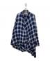 ANREALAGE（アンリアレイジ）の古着「変形チェックシャツ」｜ブルー