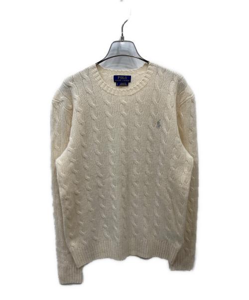 POLO RALPH LAUREN（ポロ・ラルフローレン）POLO RALPH LAUREN (ポロ・ラルフローレン) ケーブルニット アイボリー サイズ:Sの古着・服飾アイテム