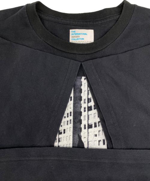 THE INTERNATIONAL IMAGES COLLECTION（ザ インターナショナルイメージズ コレクション）THE INTERNATIONAL IMAGES COLLECTION (ザ インターナショナルイメージズ コレクション) コットンフォトプリントS/Sカットソー ブラック サイズ:Lの古着・服飾アイテム