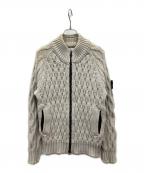 STONE ISLANDストーンアイランド）の古着「ジップアップニット」｜ベージュ