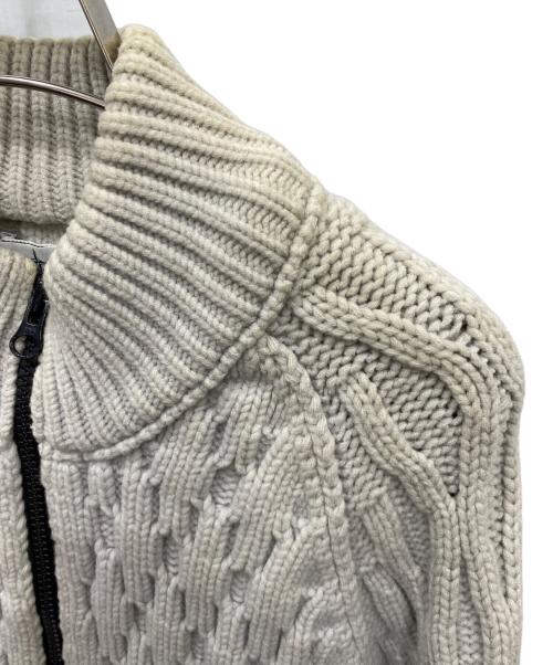 STONE ISLAND（ストーンアイランド）STONE ISLAND (ストーンアイランド) ジップアップニット ベージュ サイズ:Lの古着・服飾アイテム