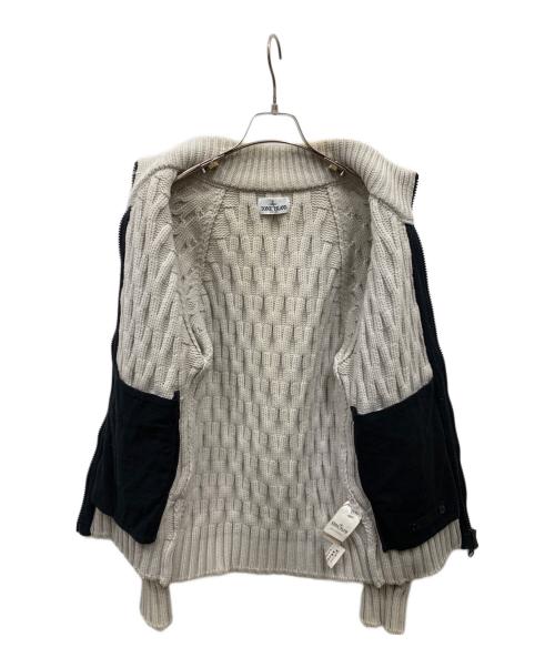 STONE ISLAND（ストーンアイランド）STONE ISLAND (ストーンアイランド) ジップアップニット ベージュ サイズ:Lの古着・服飾アイテム