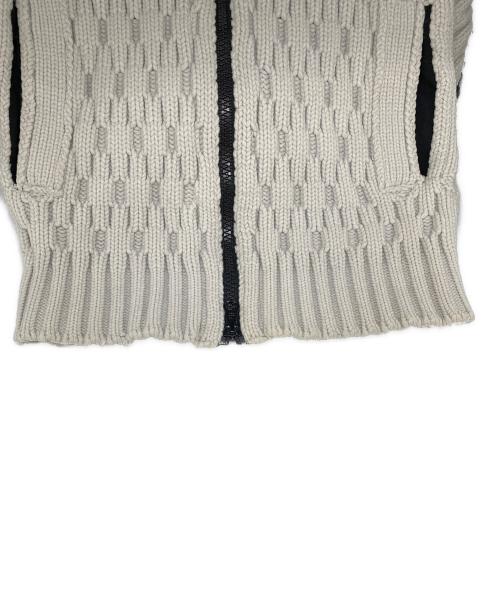 STONE ISLAND（ストーンアイランド）STONE ISLAND (ストーンアイランド) ジップアップニット ベージュ サイズ:Lの古着・服飾アイテム