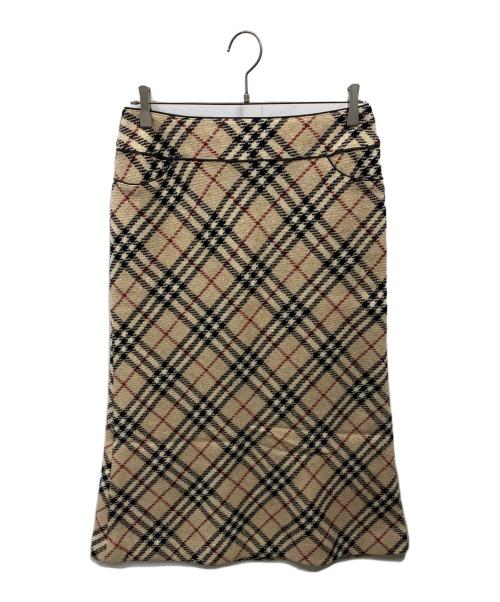 BURBERRY LONDON（バーバリーロンドン）BURBERRY LONDON (バーバリーロンドン) ノバチェックスカート ベージュ サイズ:42の古着・服飾アイテム