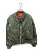 ALPHAアルファ）の古着「90'～ MA-1ジャケット」｜カーキ