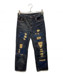 POLO RALPH LAUREN（ポロ・ラルフローレン）の古着「リペア加工デニムパンツ」｜インディゴ