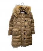 MONCLERモンクレール）の古着「MESSINA ファー付きダウンコート」｜ベージュ