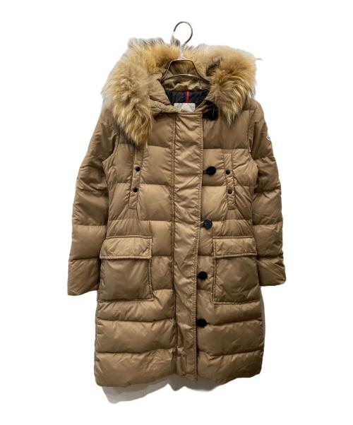 MONCLER（モンクレール）MONCLER (モンクレール) MESSINA ファー付きダウンコート ベージュ サイズ:00の古着・服飾アイテム