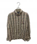 BURBERRY BLUE LABELバーバリーロンドンブルーレーベル）の古着「ノバチェック柄シャツ」｜ベージュ