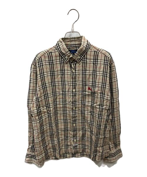 BURBERRY BLUE LABEL（バーバリーロンドンブルーレーベル）BURBERRY BLUE LABEL (バーバリーロンドンブルーレーベル) ノバチェック柄シャツ ベージュ サイズ:Mの古着・服飾アイテム