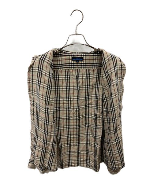 BURBERRY BLUE LABEL（バーバリーロンドンブルーレーベル）BURBERRY BLUE LABEL (バーバリーロンドンブルーレーベル) ノバチェック柄シャツ ベージュ サイズ:Mの古着・服飾アイテム