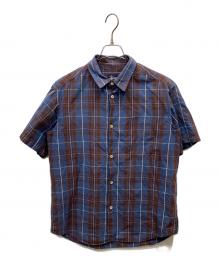 stussy（ステューシー）の古着「半袖チェックシャツ」｜ネイビー