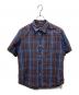 stussy（ステューシー）の古着「半袖チェックシャツ」｜ネイビー
