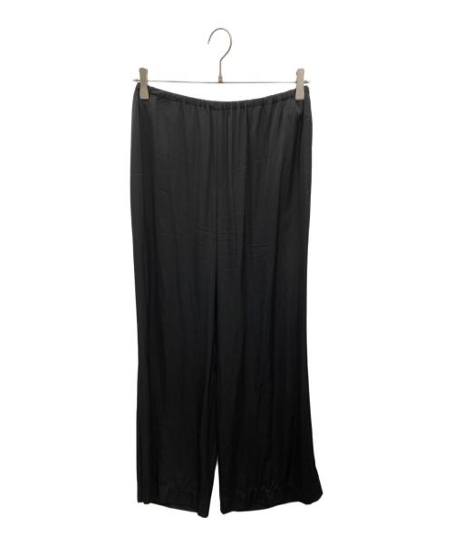 MUSE de Deuxieme Classe（ミューズ ドゥーズィエム クラス）MUSE de Deuxieme Classe (ミューズ ドゥーズィエム クラス) シルクサテン ギャザーワイドパンツ ブラック サイズ:38の古着・服飾アイテム