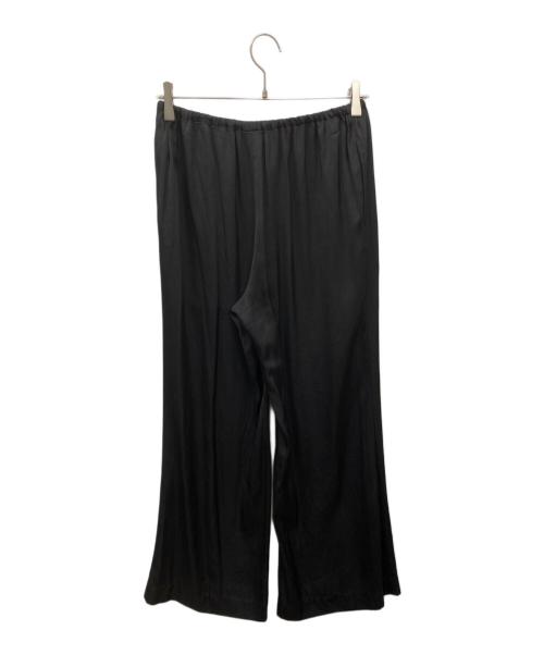 MUSE de Deuxieme Classe（ミューズ ドゥーズィエム クラス）MUSE de Deuxieme Classe (ミューズ ドゥーズィエム クラス) シルクサテン ギャザーワイドパンツ ブラック サイズ:38の古着・服飾アイテム