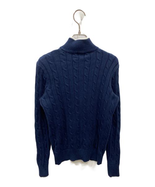 POLO RALPH LAUREN（ポロ・ラルフローレン）POLO RALPH LAUREN (ポロ・ラルフローレン) スモールポニーニットジャケット ブルー サイズ:Sの古着・服飾アイテム