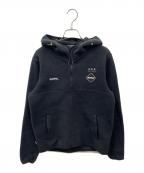 F.C.Real Bristolエフシーレアルブリストル）の古着「POLARTEC FLEECE HALF ZIP STAR HOODY」｜ブラック