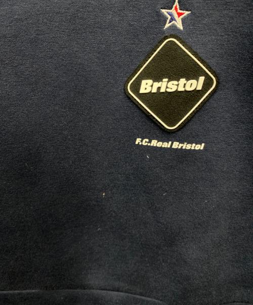 F.C.Real Bristol（エフシーレアルブリストル）F.C.Real Bristol (エフシーレアルブリストル) MLB TOUR TECH KNIT BIG CREWNECK TOP ネイビー サイズ:Mの古着・服飾アイテム